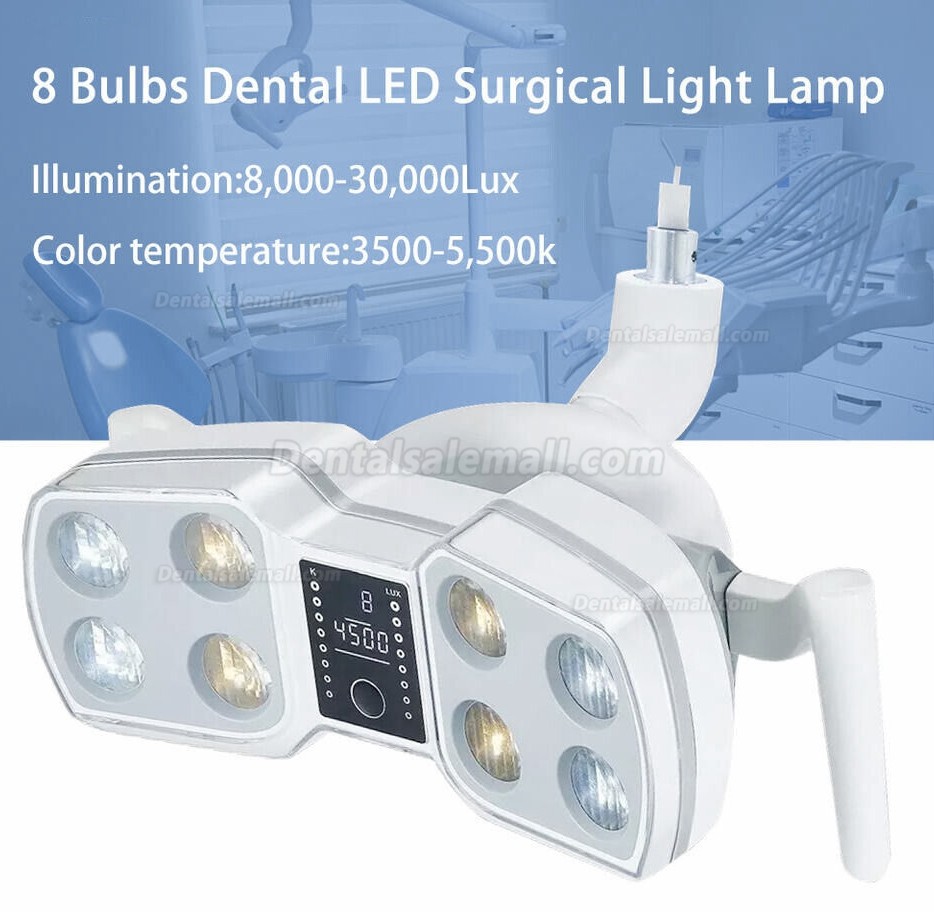 Dental LED Shadowless OperatingLight Induction Lamp 8 Bulbs Surgical Lamp KY-P126